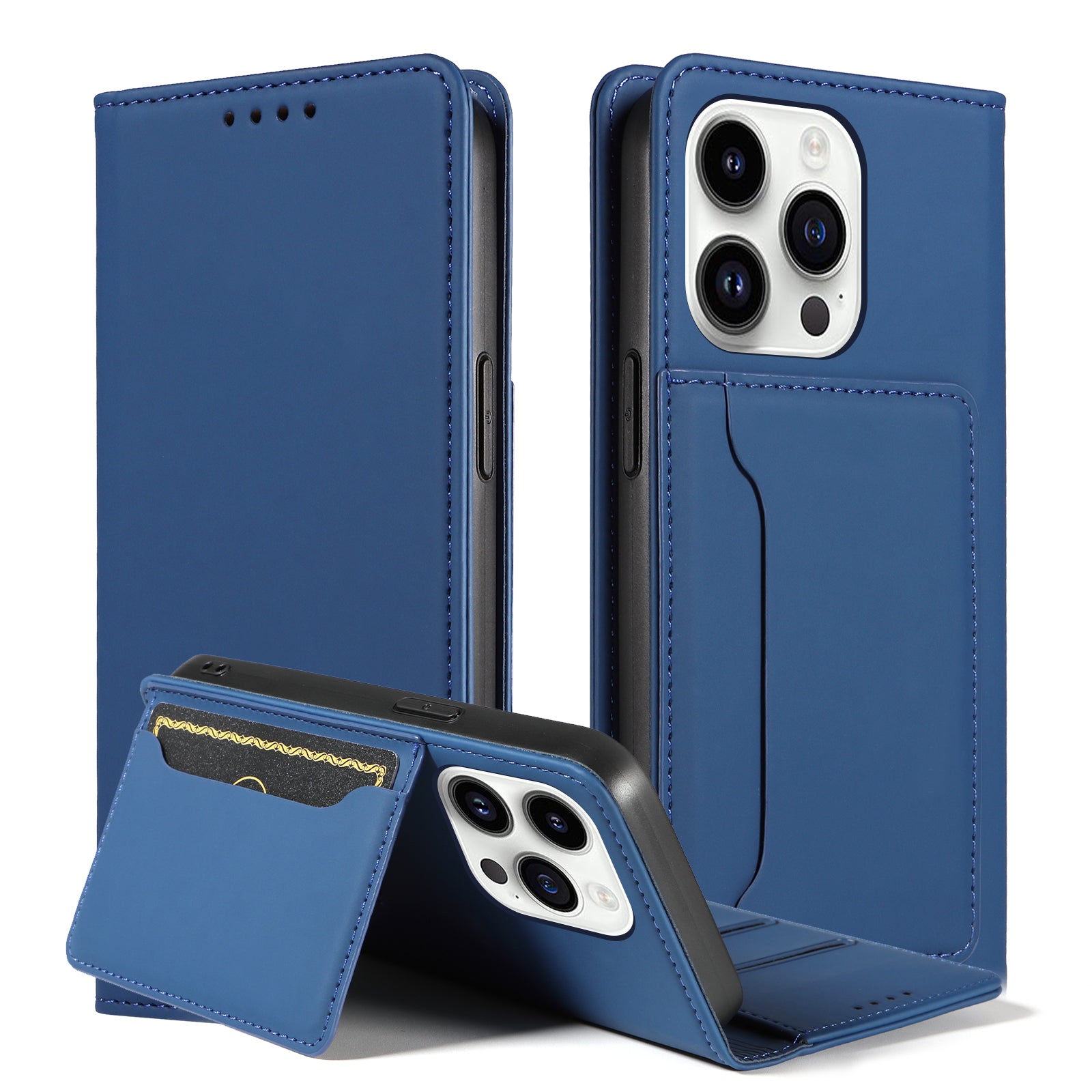 Pouzdro na telefon proti pádu pro iPhone 14 Pro Stojánek Peněženka PU kožený magnetický kryt s plnou ochranou na mobil Pouzdro na telefon proti pádu pro iPhone 14 Pro Stojánek Peněženka PU kožený magnetický kryt s plnou ochranou na mobil
